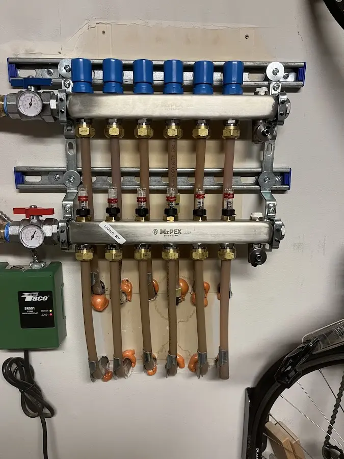 Plumber performing Gas Line Installation at a residential property in Decatur